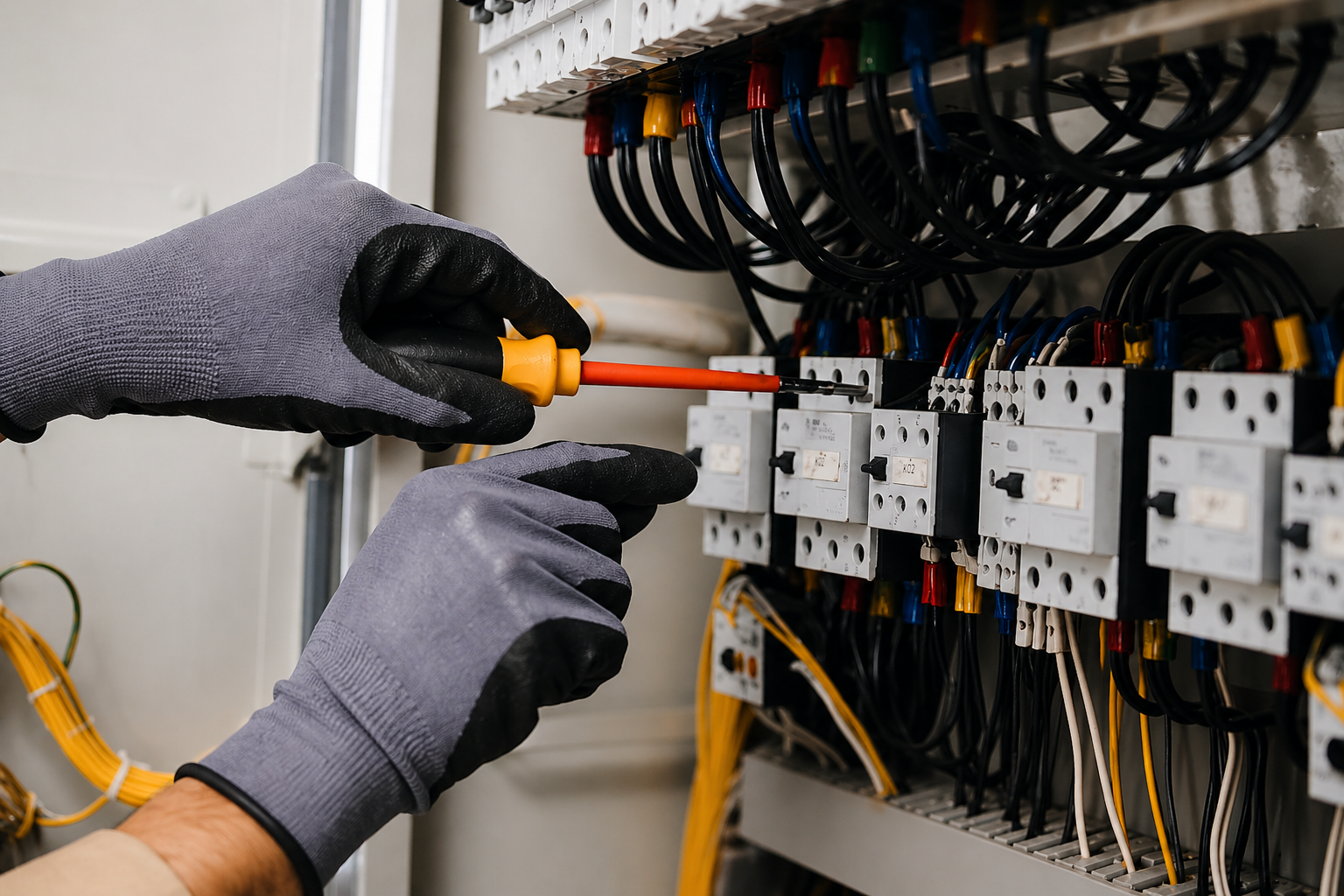 Manutenção em quadro elétrico