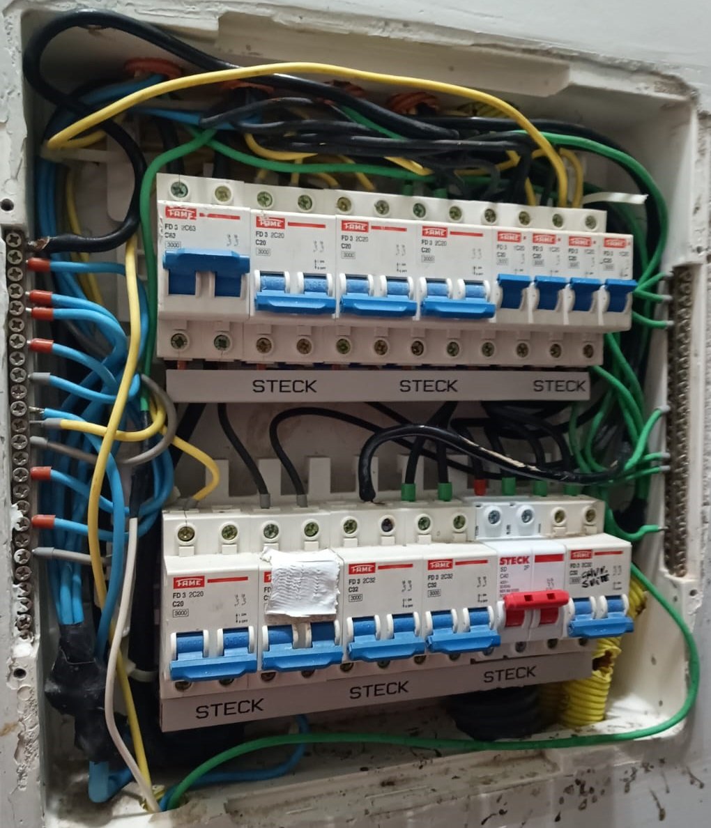 Quadro elétrico executado