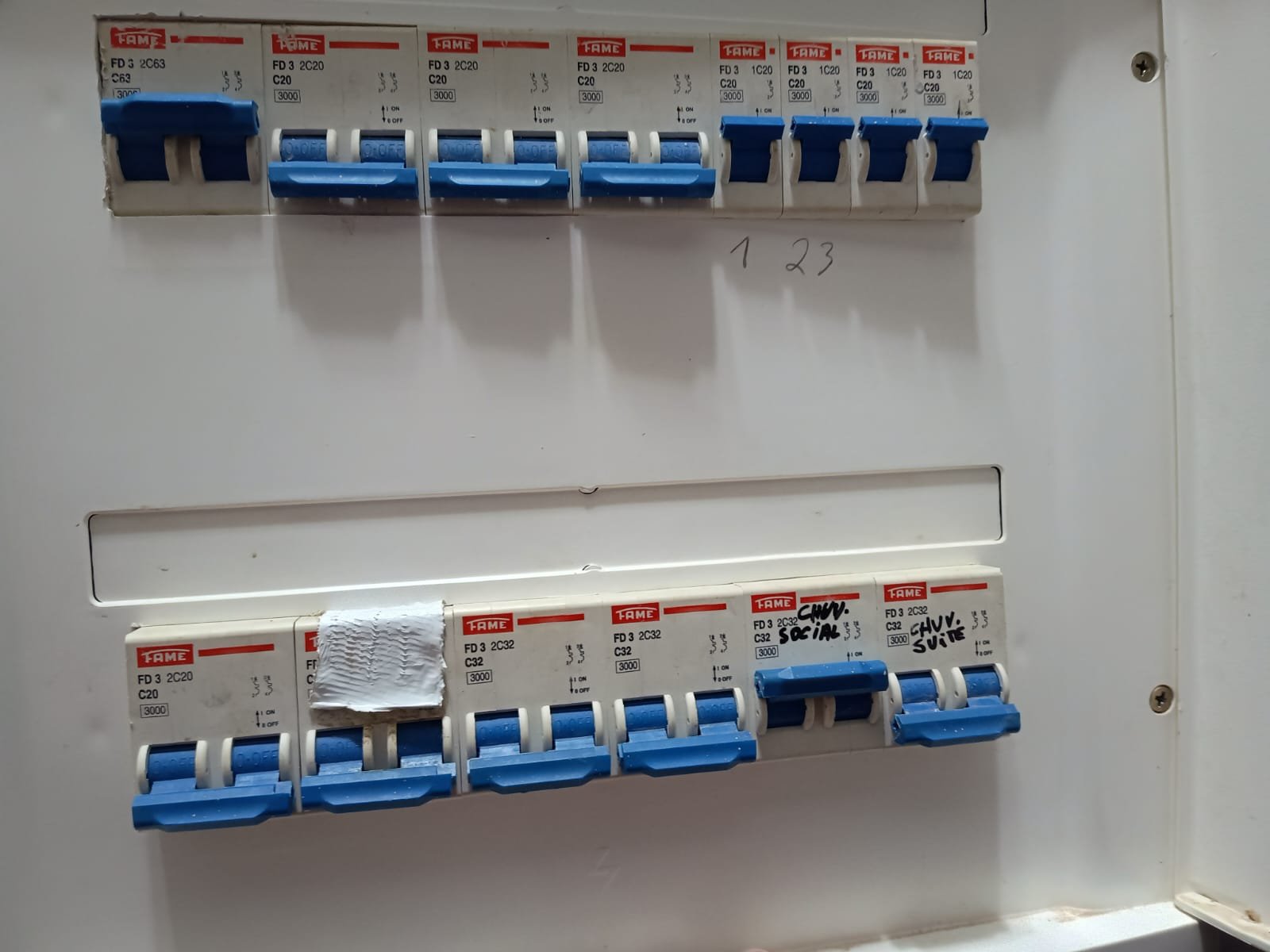 Quadro elétrico organizado